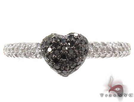 Black and White Diamond Ring for non traditional brides White Diamond Ring, Round Cut Diamond, Diamond Rings, Sterling Silver Jewelry Rings, Sterling Silver Heart, Gothic Bride, Wedding Day Inspiration, Black Heart, Ring Collections
