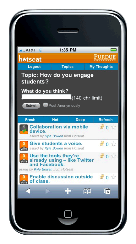 Hotseat Opening The Backchannel In Large Lectures Share