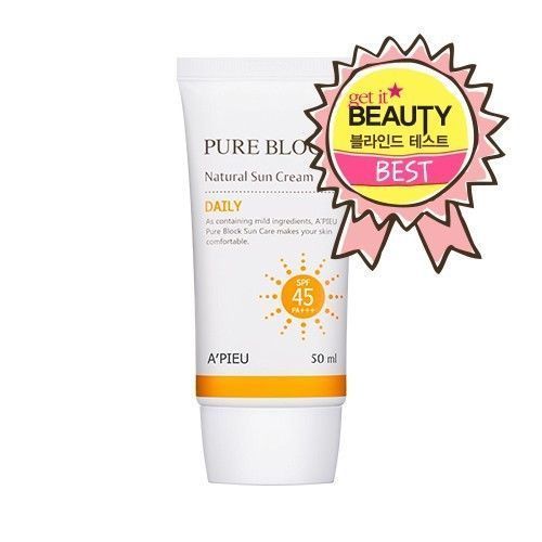 Pure Block Natural Daily Sun Cream 50ml Spf45 Pa Korea