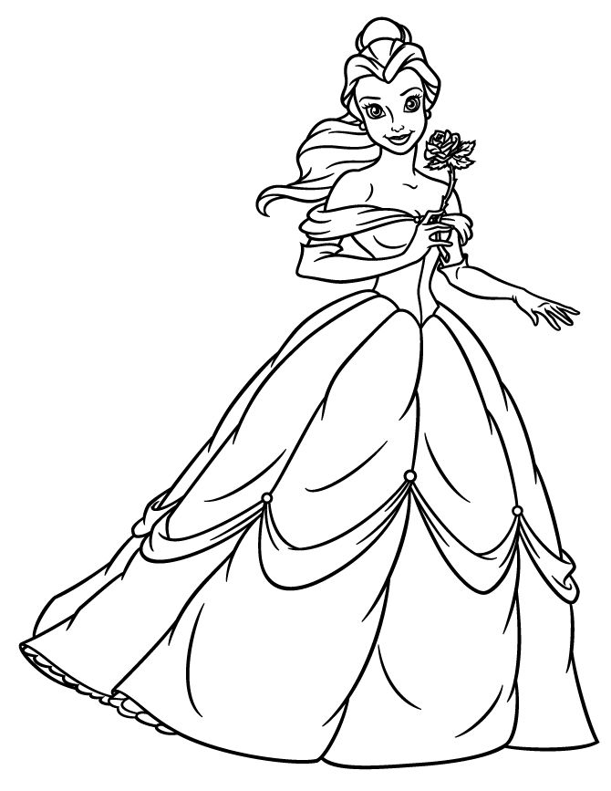images Disney Belle Coloring Pages For Girls pinterest