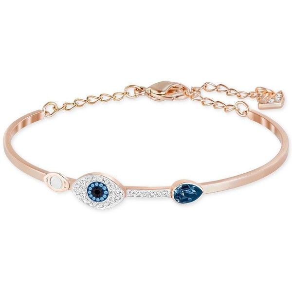 Swarovski Rose Gold-Tone Clear and Blue Crystal Evil Eye ... Swarovski Rose Gold-Tone Clear and Blue Crystal Evil Eye ...
