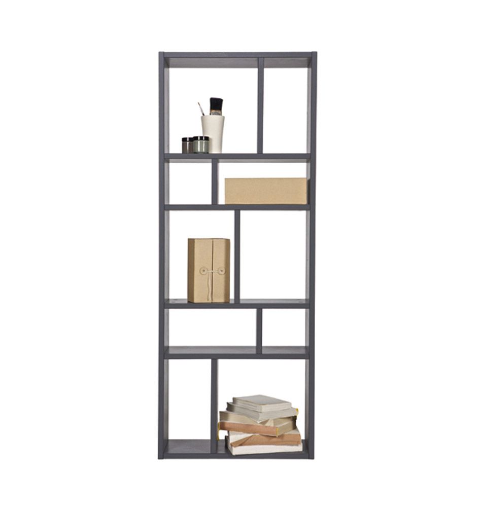 Regal in Grau | aus Kiefer | Regal Wandregal aus Metall und Holz SchwarzKiefer Home All
