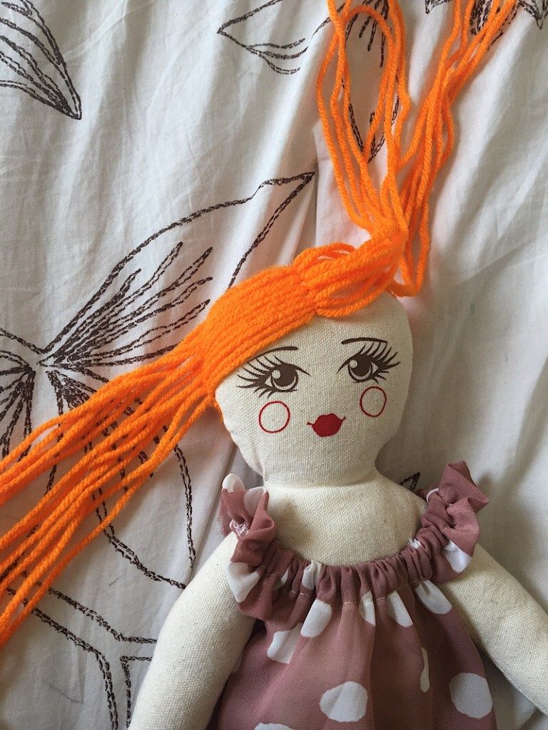 Diy Yarn Doll Hair, Rag Doll Hair, Hair Yarn, Yarn Dolls, Yarn Diy, Rag Doll Pattern, Doll Sewing Patterns, Sewing Tutorials, Rabbit Knitting Pattern