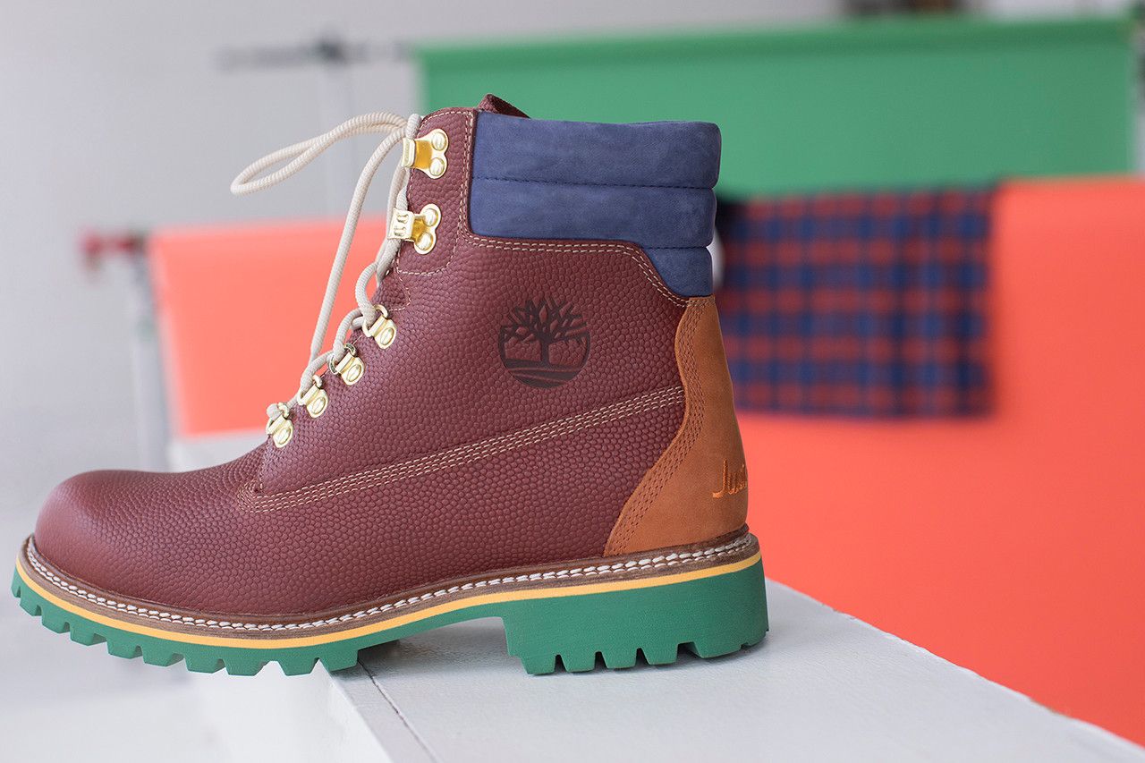 timberland boots and denim jacket