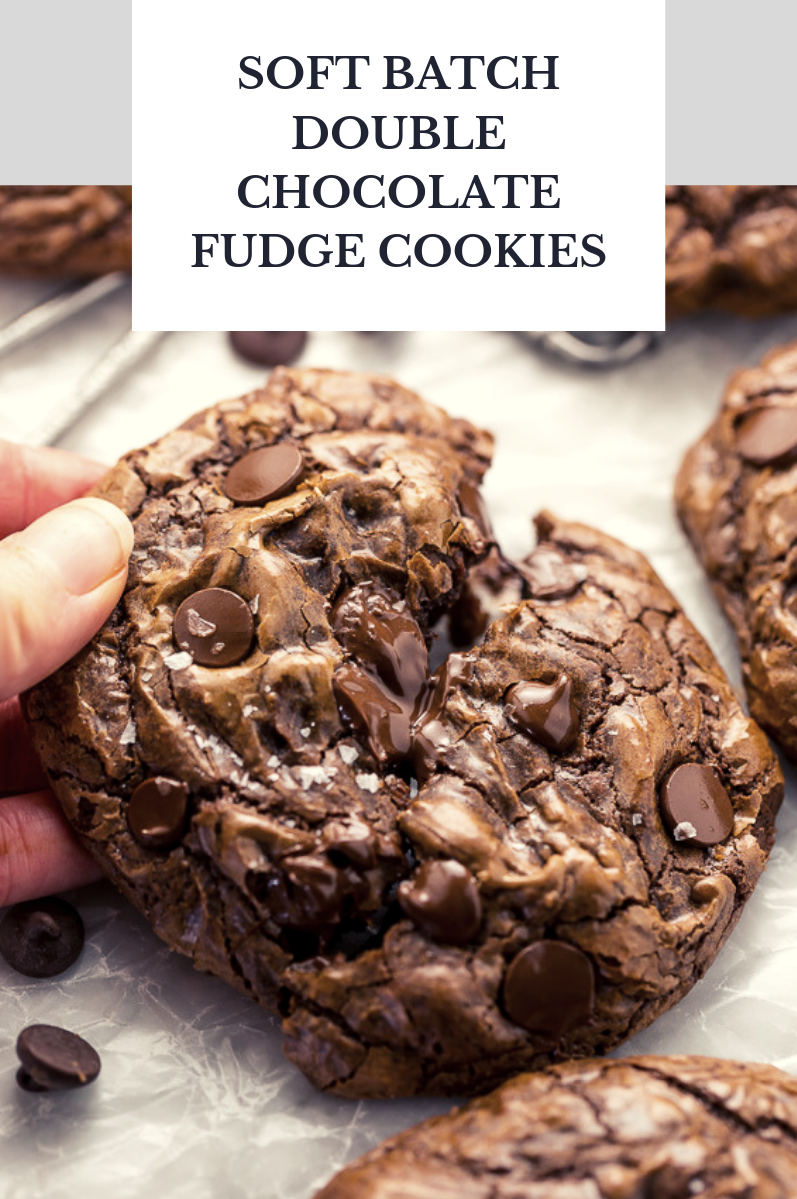 Soft Batch Double Chocolate Fudge Cookies - HOME RECIPES #cookiesandcreamcake