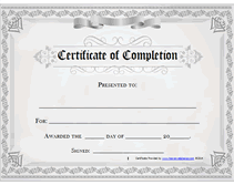free printable certificate of completion awards make free certificate
