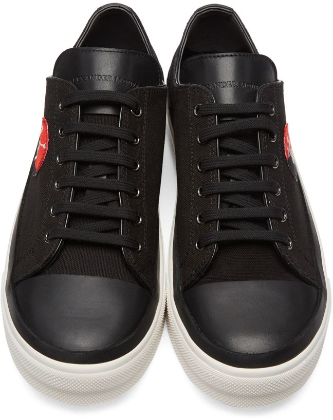 alexander mcqueen heart patch sneakers