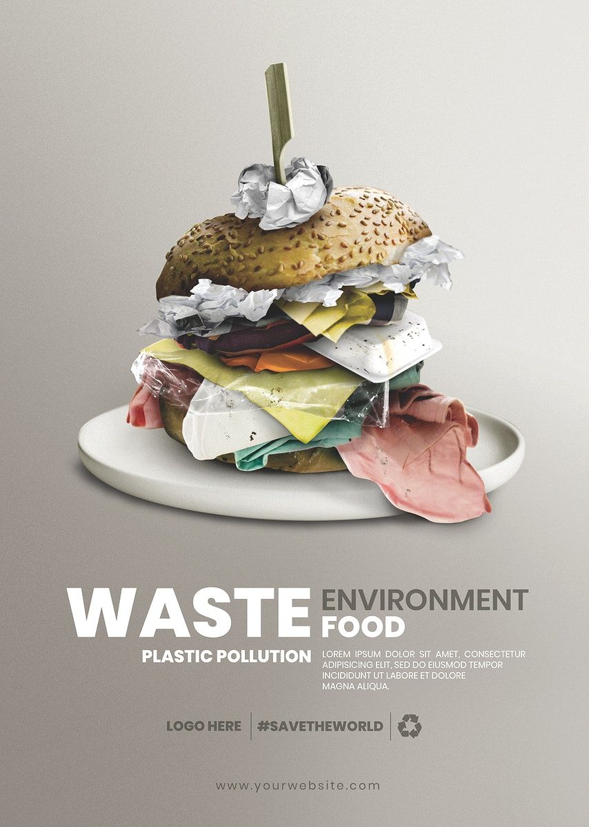 Download premium psd / image of Food and environment waste pollution template by dunno design lab about burger, poster, food, environment, and waste 2396614