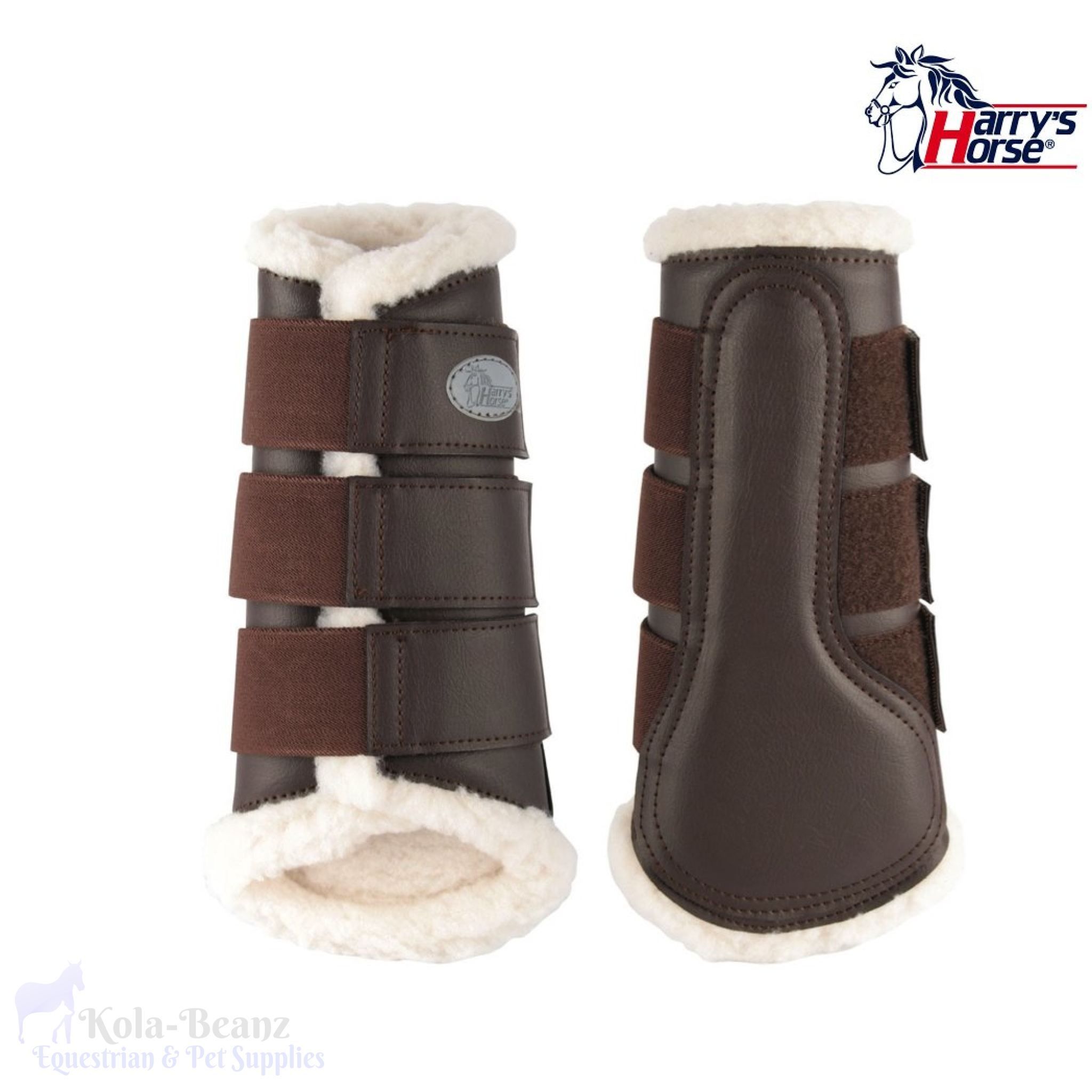 Harrys Horse Flextrainer Protection Boots Brown Brushing Boots Horse Boots Brown Boots