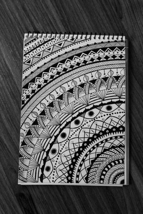How to draw a Mandala | 45 Simple Mandala Drawing ideas and Designs - HERCOTTAGE Mandala Doodle, Easy Mandala Drawing, Doodle Art Drawing, Mandala Artwork, Drawing Ideas, Zentangle Kunst, Dibujos Zentangle Art, Zentangle Drawings, Zentangle Patterns