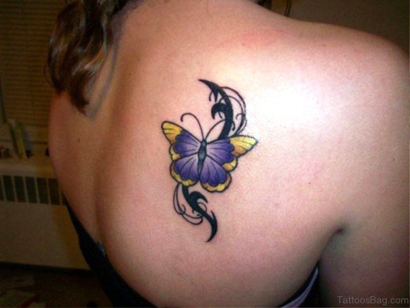 Purple Butterfly Tattoo Design Butterfly tattoos for