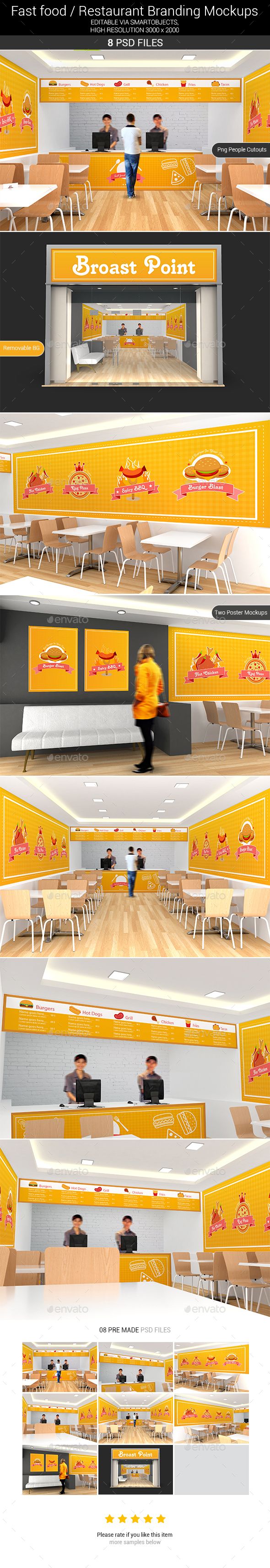 Download Fast food / Restaurant Branding Mockups | Fast food restaurant, Restaurant branding, Fast food