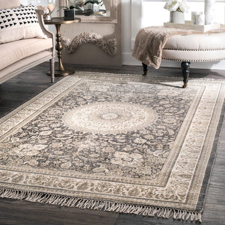 Monserrat Hand Woven Wool Cotton Gray Area Rug Rugs Area Rugs Grey Area Rug
