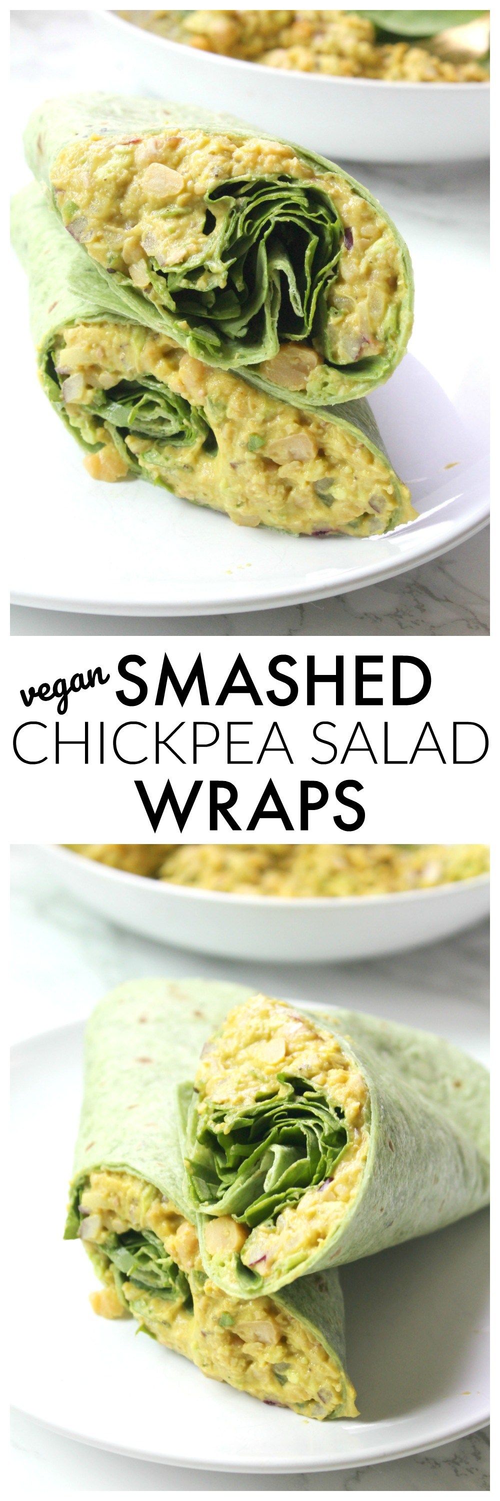 Smashed Chickpea Salad Wraps Smashed Chickpea Salad Wraps