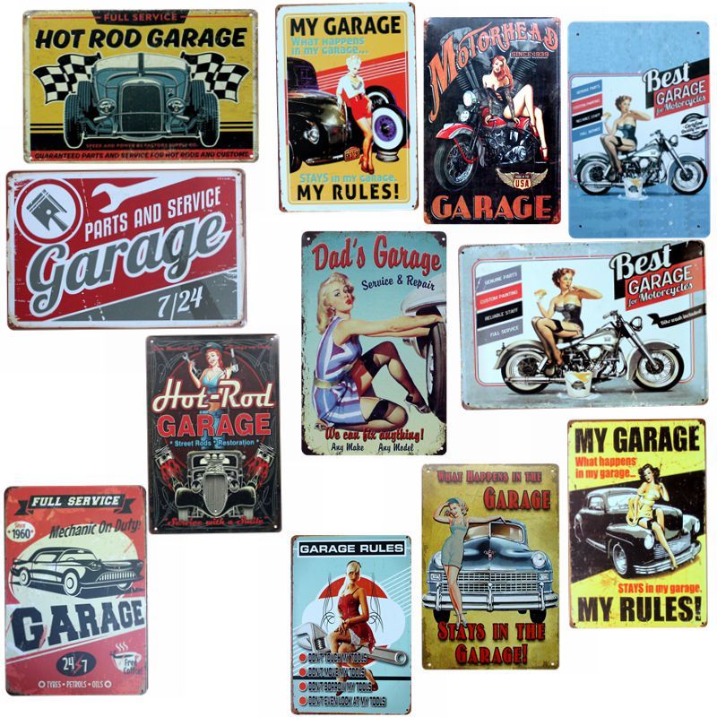Garage Decor Signs Amusing Garage Vintage Tin Signs Retro Car Wall Bar Home Hotel Art Garage Inspiration Design Garage Decor Signs Magnificent Garage Vintage Tin Signs Retro Car Wall Bar Home Hotel Art Garage Decorating Design