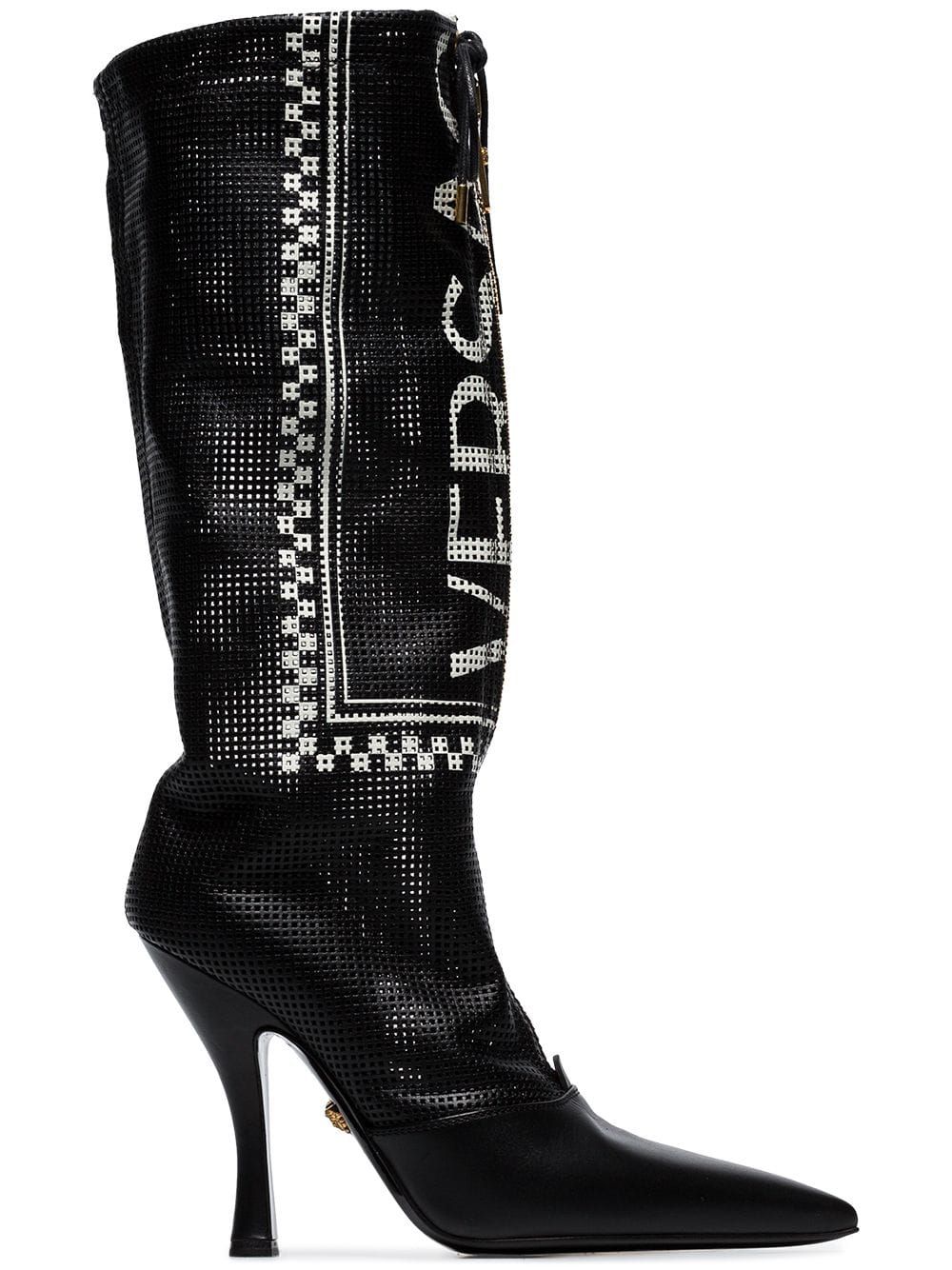white versace boots