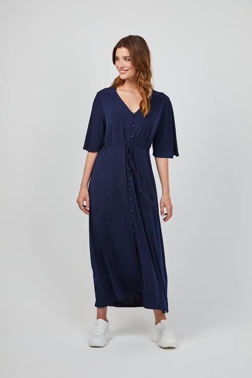 Lange jurk Lani in donkerblauw. Gemaakt in een superzachte polyester jersey, die heel comfortabel draagt en mooi valt. Dit is een bekende kwaliteit van DIDI waar veel klanten van houden. Didi, Casual Dress, Hoodie, Jersey, Dresses, Products, Fashion, Vestidos, Moda