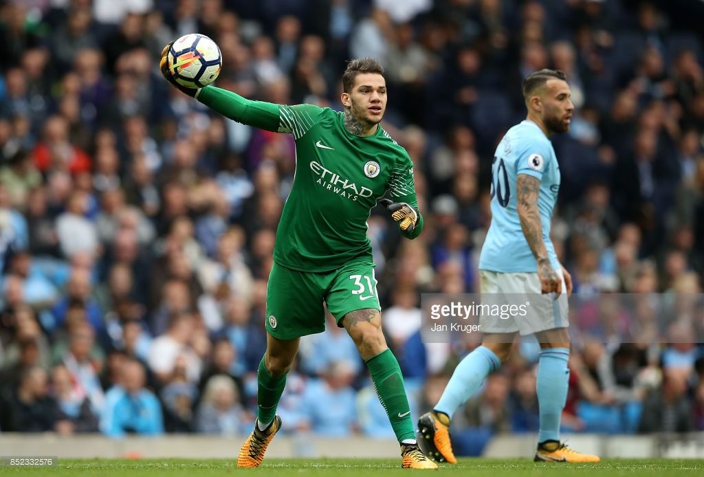 Ederson Moraes Of Manchester City During The Premier League Match Between Manchester City Manchester City Manchester City Football Club Premier League Matches