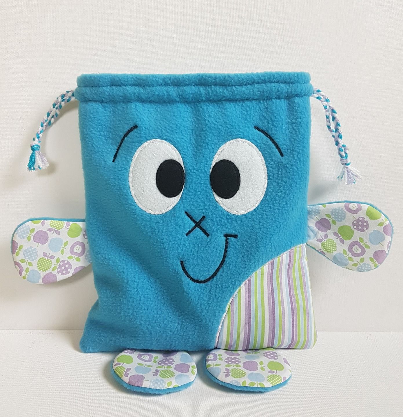Sac baluchon rigolo pour enfant - sac à doudou - sac à chausson - sac à goût...