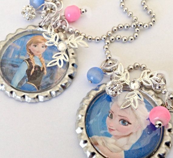 Anna Or Elsa Frozen Necklace Frozen Style Princess Necklace With Silver Snowflake And Rhinestone Bead Bot Elsa Frozen Necklace Frozen Necklace Disney Jewelry
