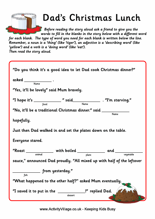 christmas fill in the