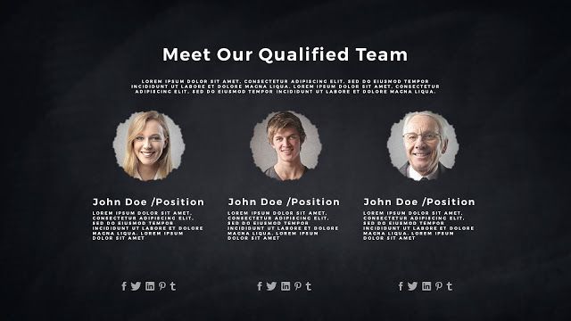 infographic powerpoint templates for presentation of meet our team