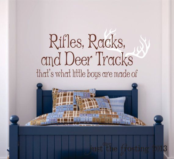 rifles racks deer tracks boys hunting wall decals little boys