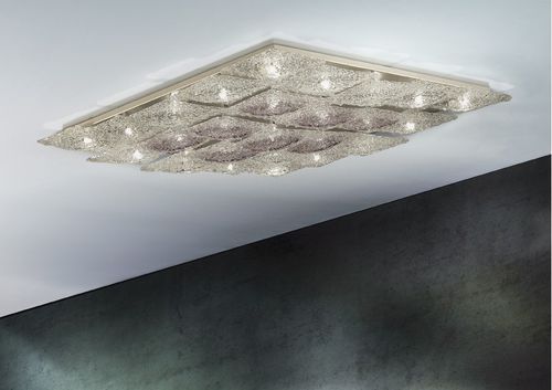 Plafoniera moderna / quadrata / in vetro di murano / led alaska ... Plafoniere vetro di murano