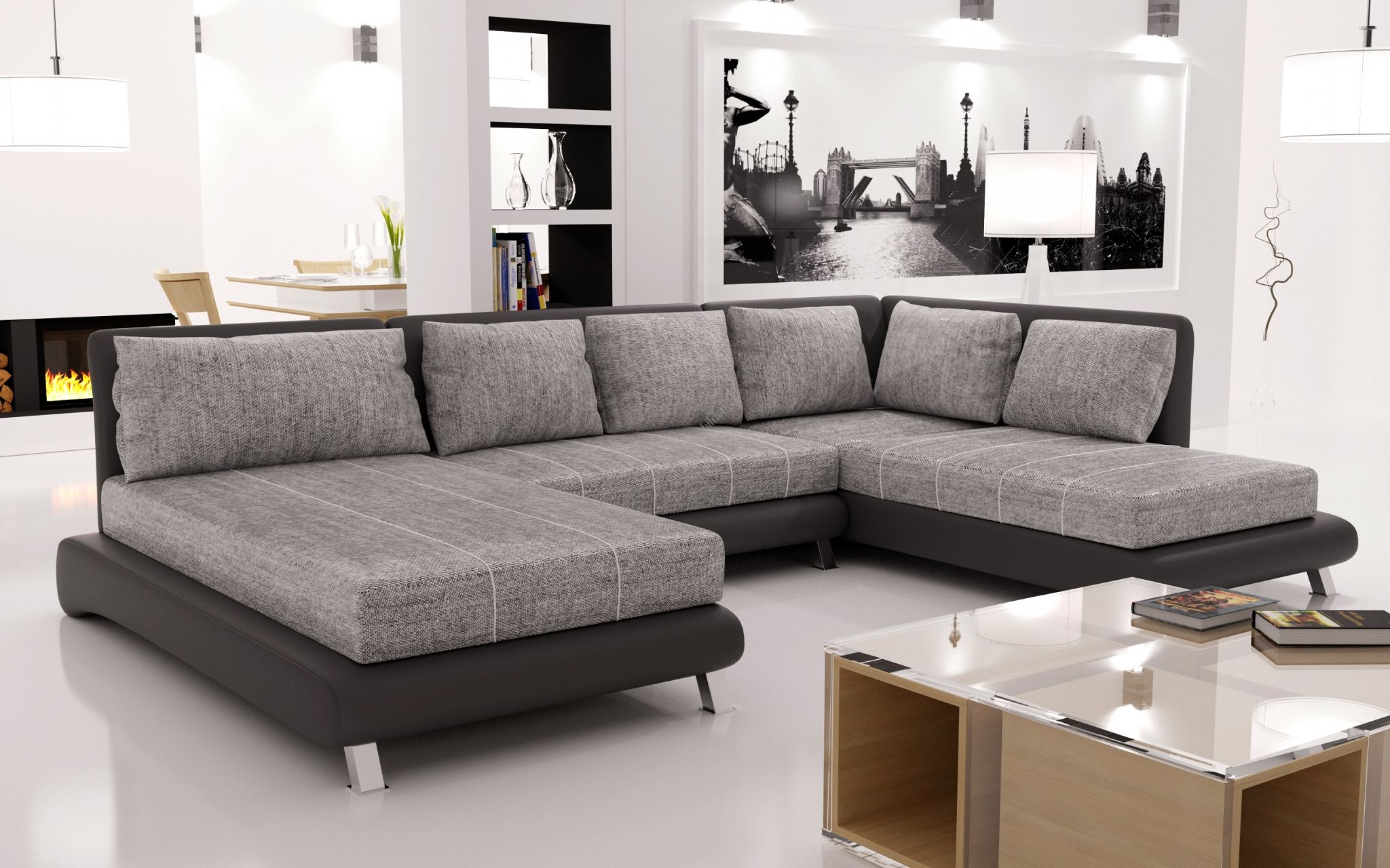 Wohnlandschaft Swing 2 Moderne Couch Wohnen Wohnlandschaft