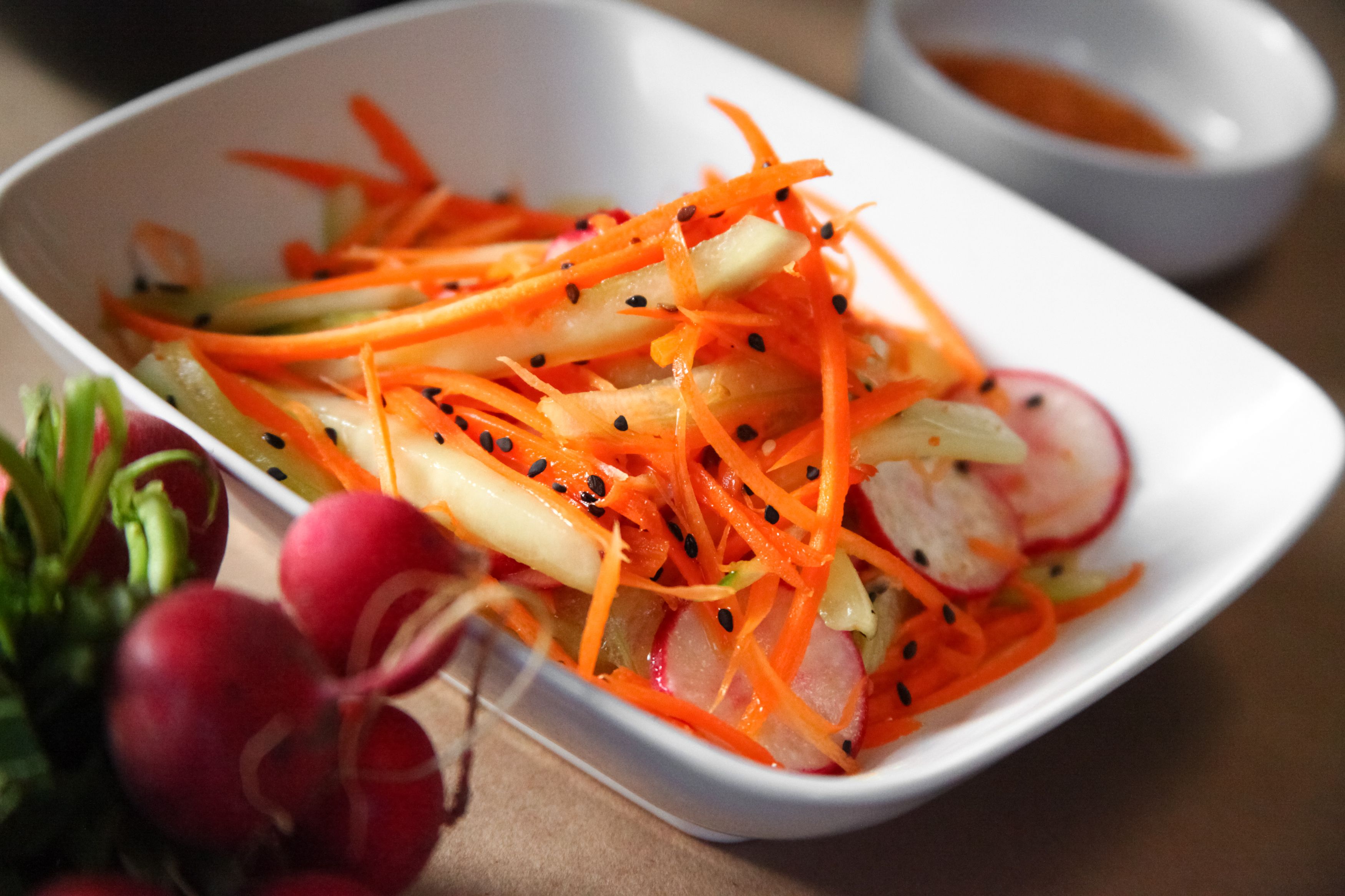 Crunchy Japanese Salad Finished With Yuzu Ponzu Dressing In Our Hungry Crunchy Japanese Salad Finished With Yuzu Ponzu Dressing In Our Hungry