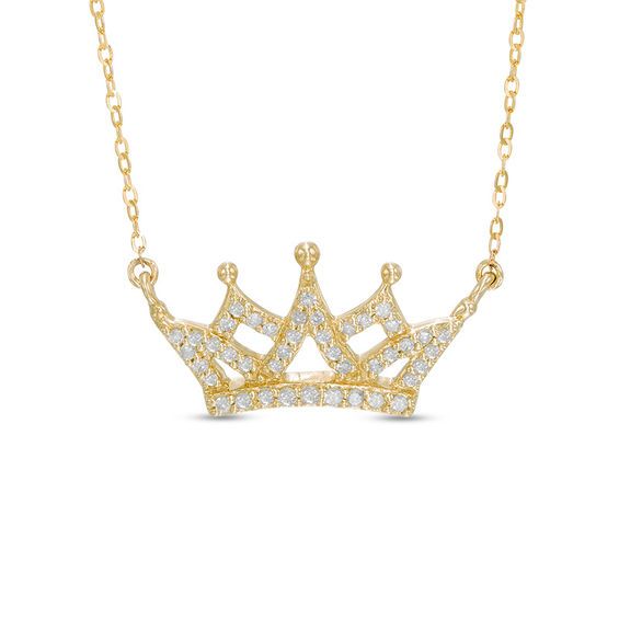 1 8 Ct T W Diamond Heart With Crown Pendant In 10k White Gold And 14k Plate Zales 2020 Necklace Earrings Dangle - Diamond Crown Pendant 1 8 Ct T W Diamond Heart With Crown Pendant In 10k White Gold And 14k Plate Zales 2020 Necklace Earrings Dangle - Diamond Crown Pendant