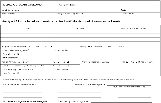 Section 7 Hazard Essment Aid Pinterest Sample Section 7 Hazard Essment