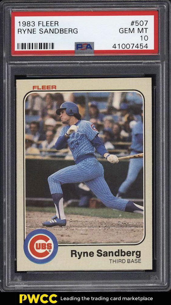 1983 Fleer Ryne Sandberg ROOKIE RC 507 PSA 10 GEM MINT