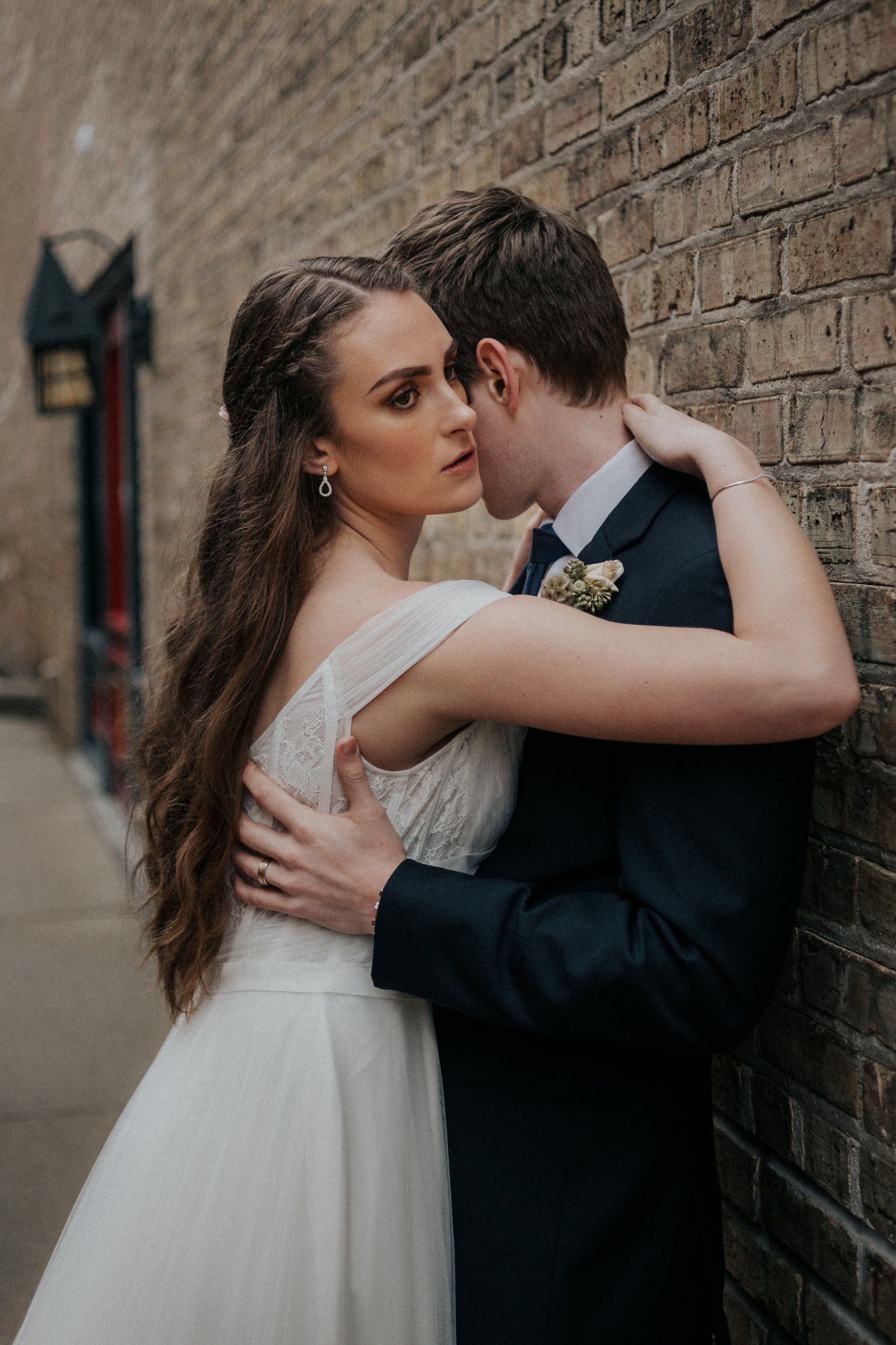 Romantic Curly Half Up Half Down Wedding Hair And Beautiful Warm