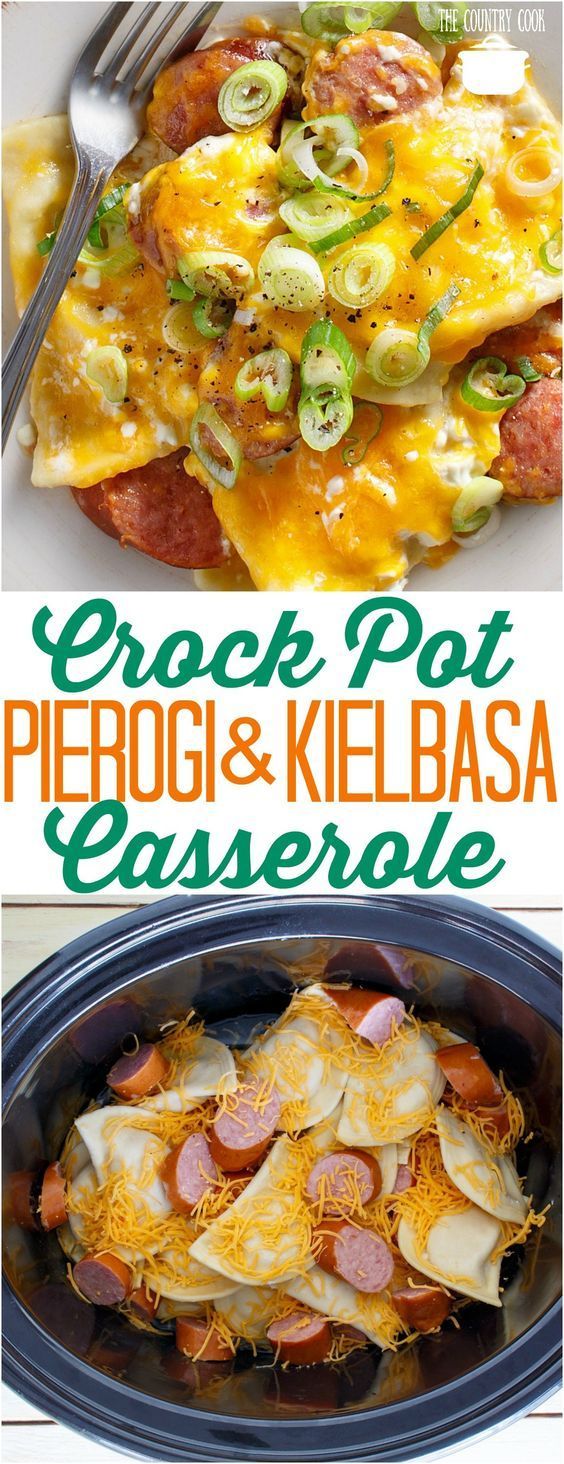 Crock Pot Cheesy Pierogi & Kielbasa Casserole Recipe Crock Pot Cheesy Pierogi & Kielbasa Casserole Recipe