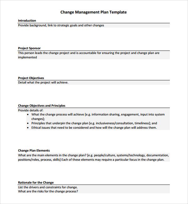10 change management plan templates word excel pdf templates change of address template word