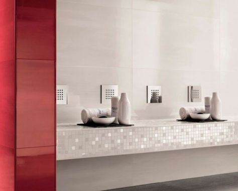 bad fliesen weiss grau rot modern atlas concorde design - fliesen bad wei bad fliesen weiss grau rot modern atlas concorde design - fliesen bad wei