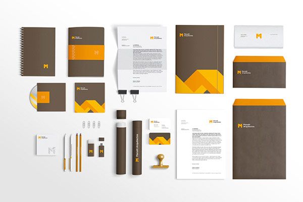 corporate identity of monolit arquitectos grafica pinterest