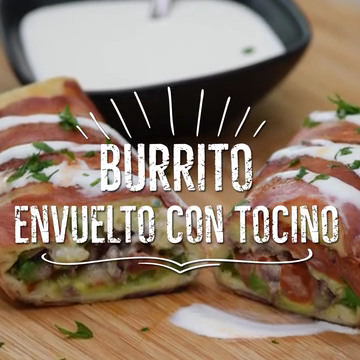 Receta De Burrito Norteño De Bistec Envuelto En Tocino Video Receta Video Recetas De Comida Comida Recetas De Comida Fáciles