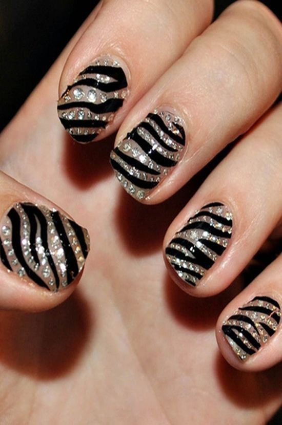 Zebra Print Nails Design Blingbling Stripe For S Zebra Print Nails Design Blingbling Stripe For S Christmas Www Loveitsomuch