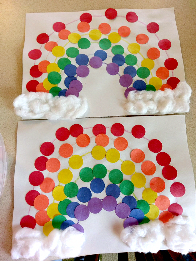 Easy Dot Rainbow Craft for Kids - Cute art project for toddlers for st