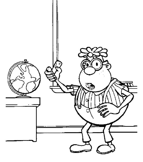 Jimmy Neutron Friend Carl Holding His Inhaler Coloring Pages Bulk