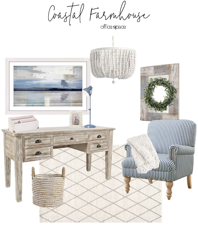 Office Space Design Board Mood Board Coastal Farmhouse Style Blue Striped Chair Desk Be Office Space Design Coastal Farmhouse Decor Farm House Living Room Office Space Design Board Mood Board Coastal Farmhouse Style Blue Striped Chair Desk Be Office Space Design Coastal Farmhouse Decor Farm House Living Room