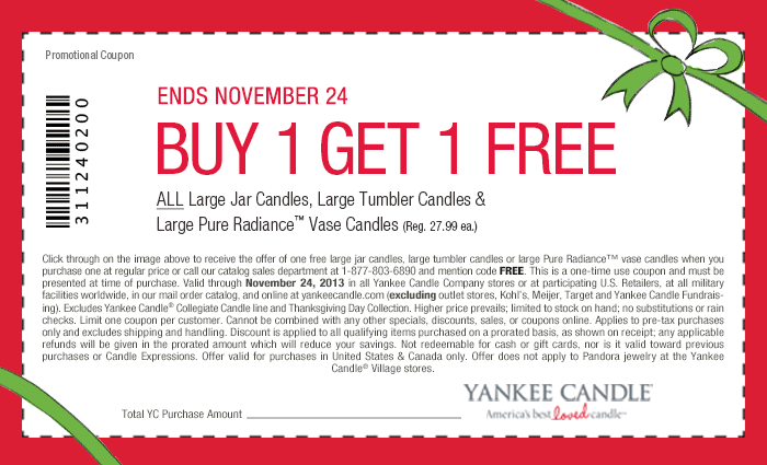 Print Coupon - Bogo Yankee Candles! | Yankee candle coupons, Free