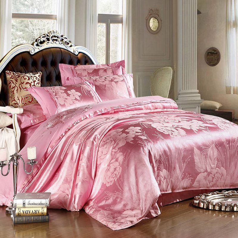 find more bedding sets information about pink silk luxurious