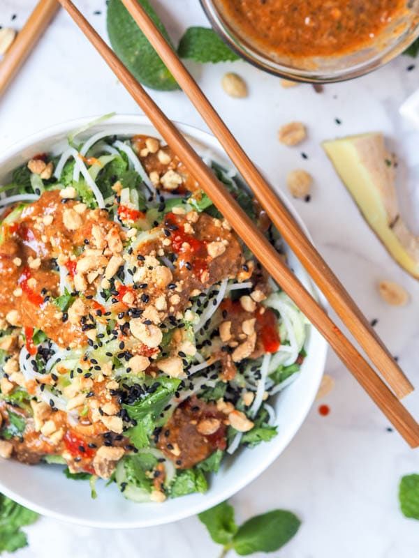 Asian Cucumber Noodle Salad With Ginger Almond Dressing Gf Vegan Asian Cucumber Noodle Salad With Ginger Almond Dressing Gf Vegan