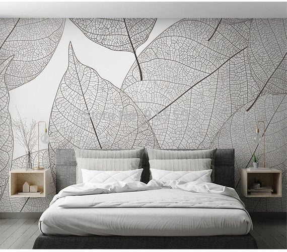 Télécharger gratuitement Images Custom Mural Wallpaper Modern Minimalist Leaf Veins Texture dernière salutations