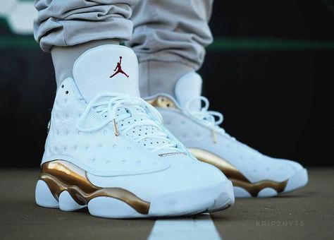 white and gold retro 13