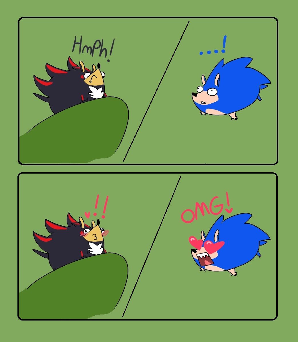 Shadow Meme Sticker Knock Knock It's Knuckles Sonic