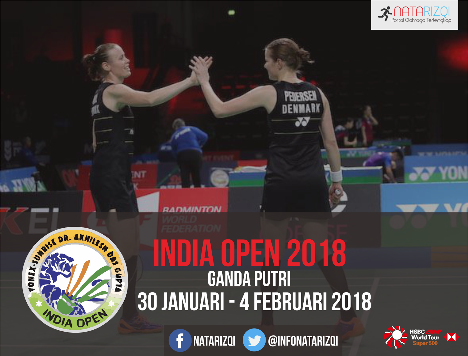 Jadwal Ganda Putri Di Yonex Sunrise India Open 2018 Terbaru India Empati